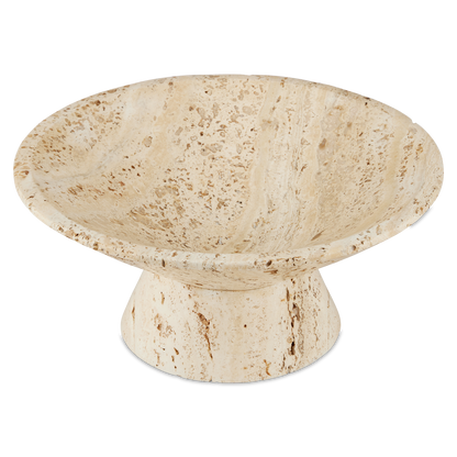 Currey & Co. Lubo Travertine Small Bowl 1200-0812