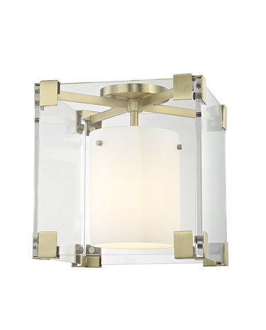 Hudson Valley Lighting Achilles Semi Flush in Aged Brass 4100-AGB