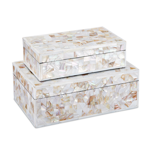 Currey & Co. Uma Mother of Pearl Box Set of 2 1200-0770