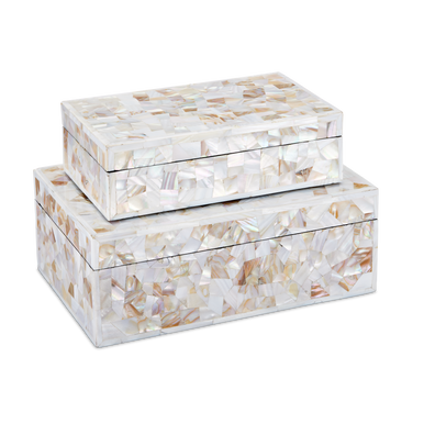 Currey & Co. Uma Mother of Pearl Box Set of 2 1200-0770