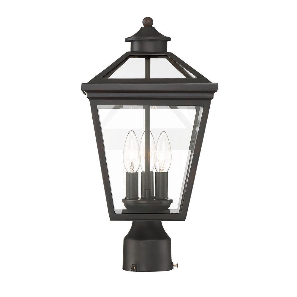 Savoy House Ellijay 3-Light Outdoor Post Lantern in English Bronze 5-147-13