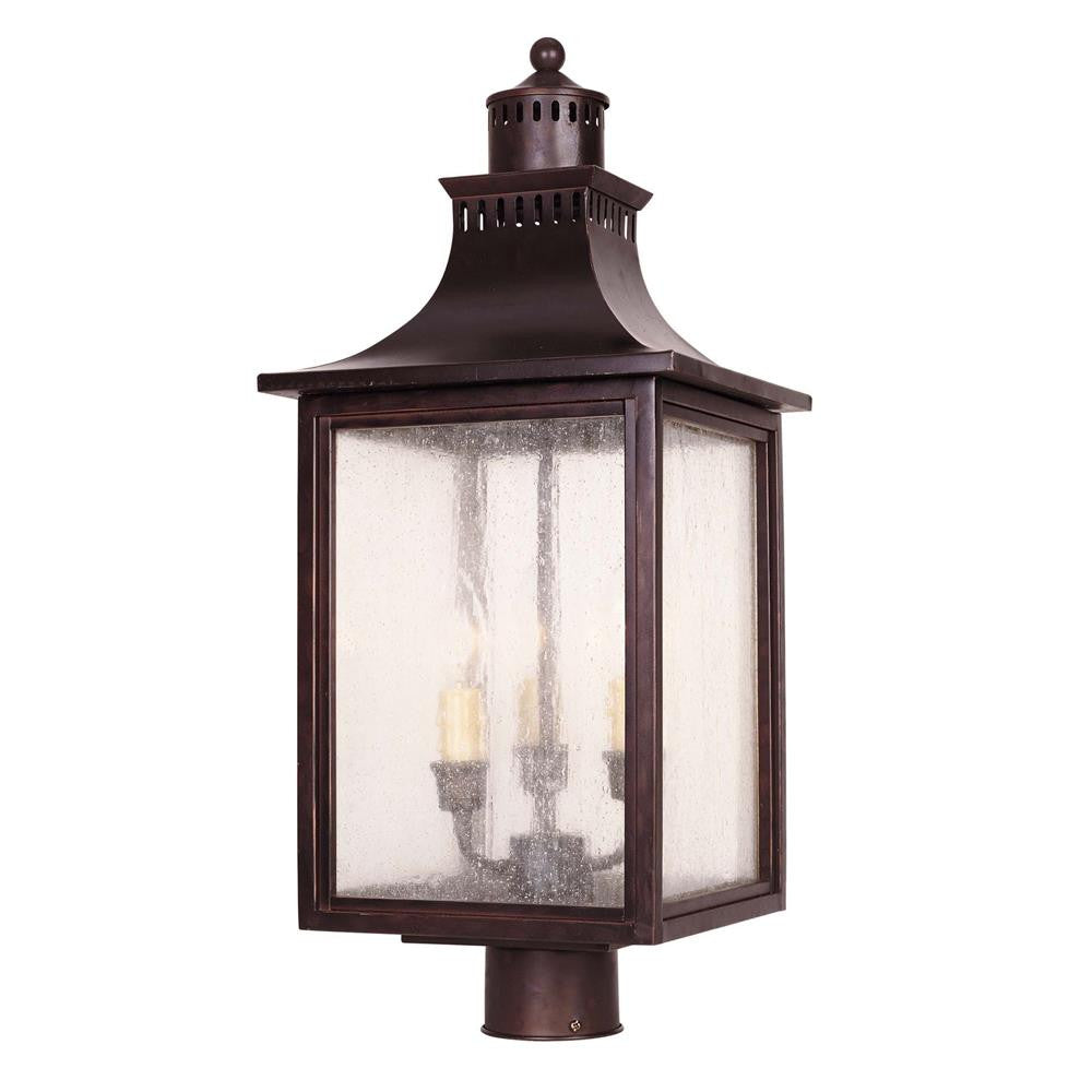 Savoy House Monte Grande 3-Light Outdoor Post Lantern in English Bronze 5-255-13