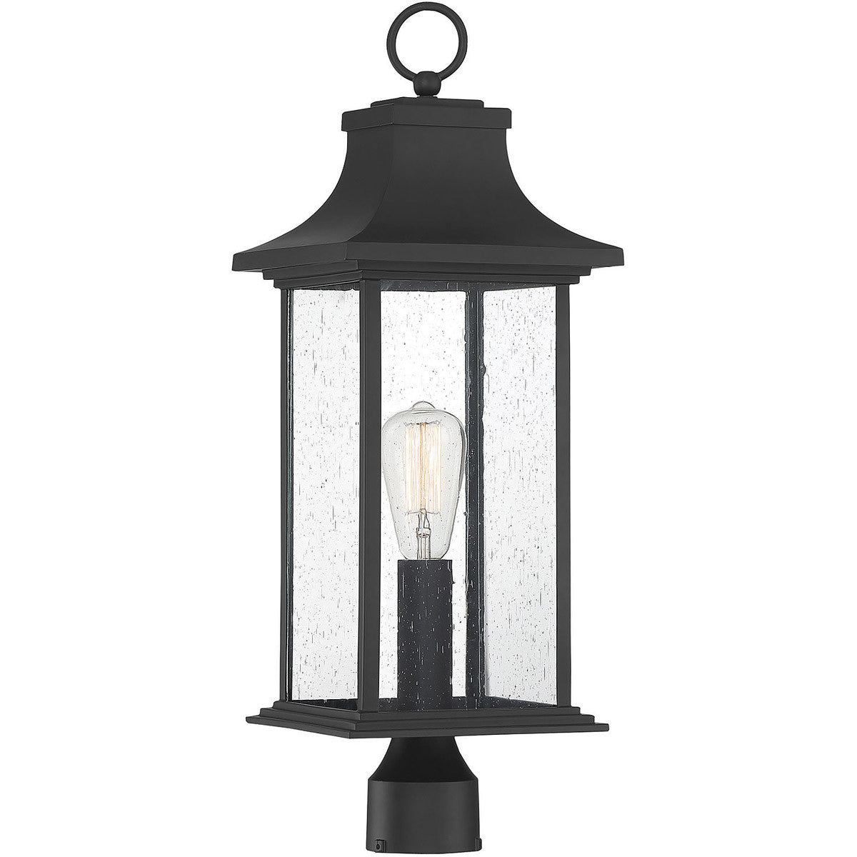 Savoy House Hancock Matte Black 1 Light Outdoor Post Lantern in Matte Black 5-454-BK