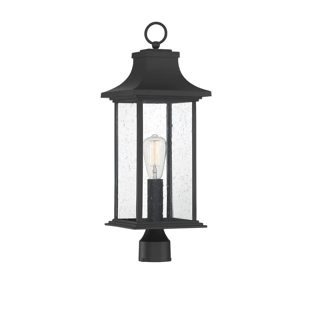 Savoy House Hancock 1-Light Outdoor Post Lantern in Matte Black 5-454-BK