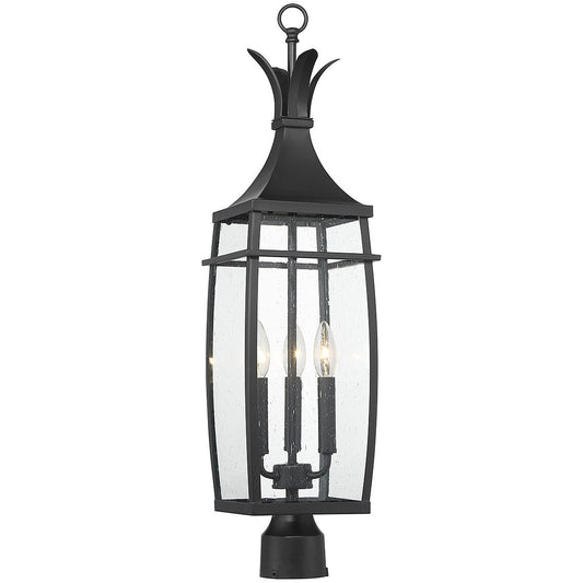 Savoy House Montpelier 3-Light Outdoor Post Lantern in Matte Black 5-769-BK