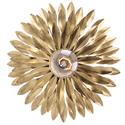 Crystorama Broche 1 Light Antique Gold Sconce 500-GA