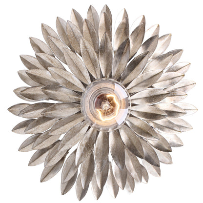 Crystorama Broche 1 Light Antique Silver Sconce 500-SA