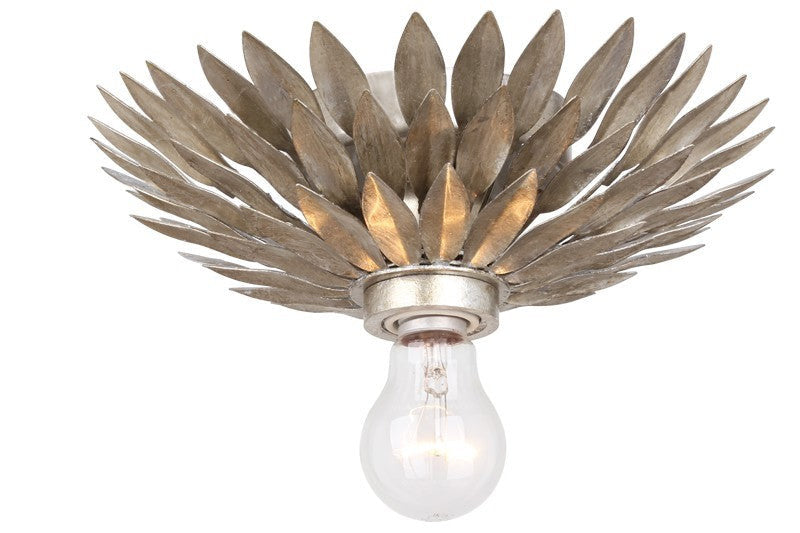 Crystorama Broche 1 Light Antique Silver Sconce 500-SA