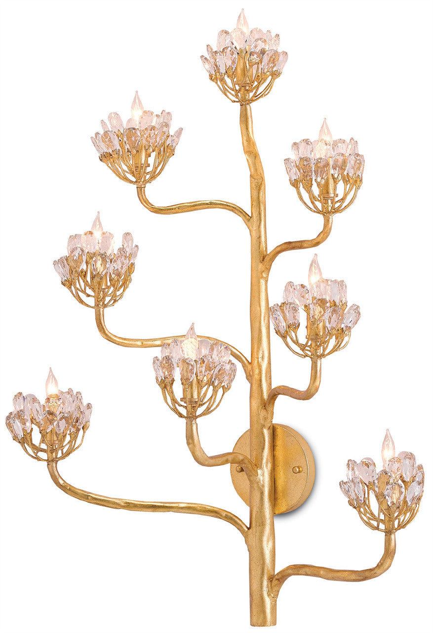 Currey & Co. Agave Americana Gold Wall Sconce 5000-0058