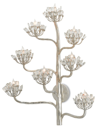 Currey & Co. Agave Americana Silver Wall Sconce 5000-0105