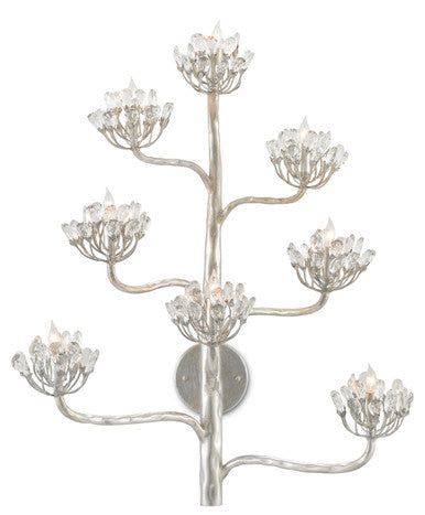 Currey & Co. Agave Americana Silver Wall Sconce 5000-0105