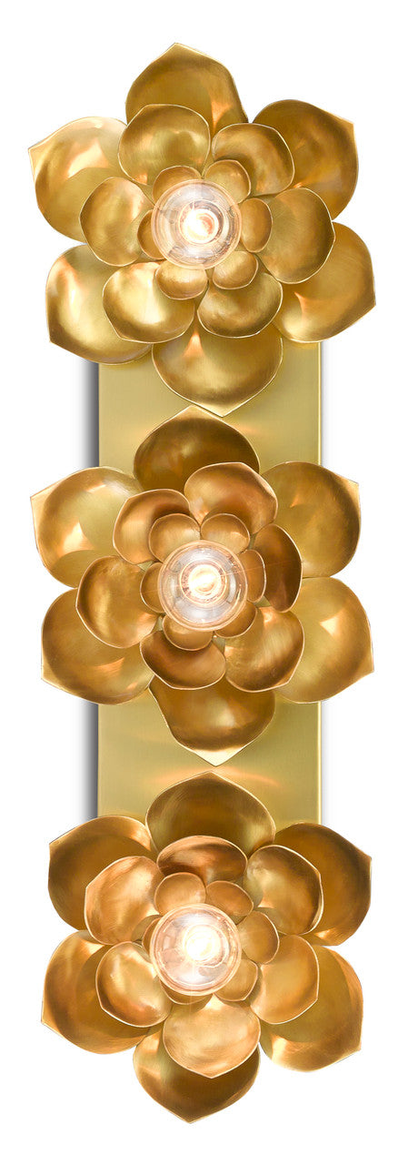 Currey & Co. Blossom Three-Light Wall Sconce 5000-0165