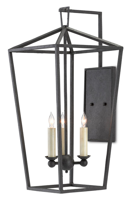 Currey & Co. Denison Black Wall Sconce 5000-0169