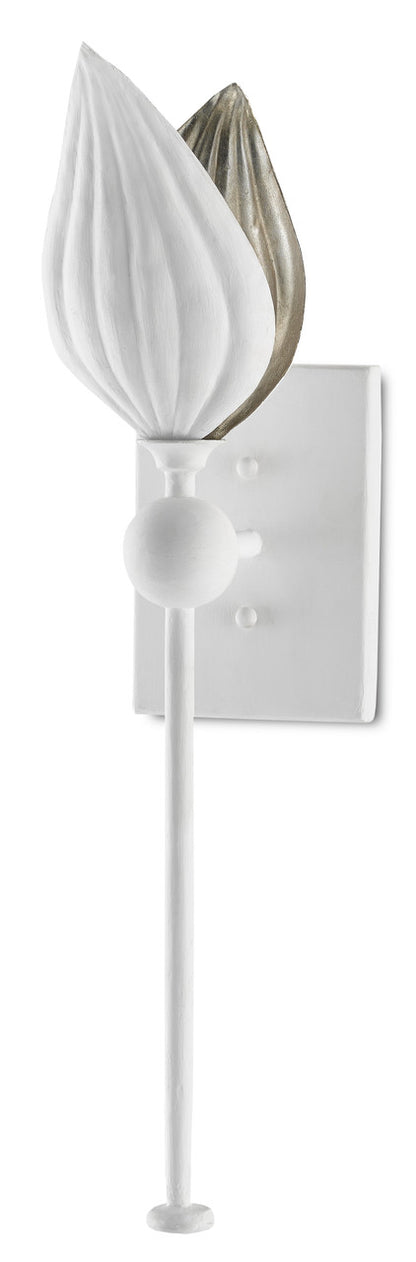 Currey & Co. Peace Lily White Wall Sconce 5000-0179