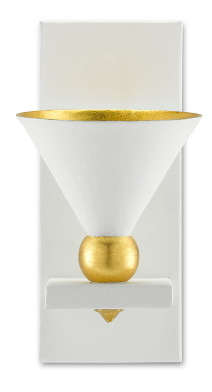 Currey & Co. Moderne White Wall Sconce 5000-0184