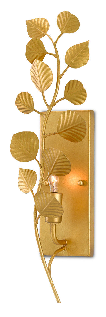 Currey & Co. Golden Eucalyptus Wall Sconce 5000-0189