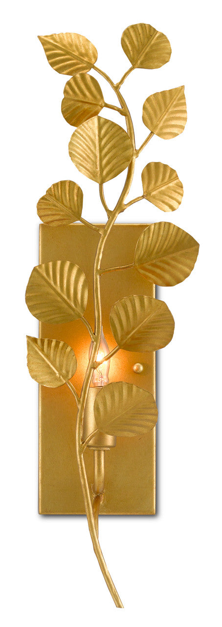 Currey & Co. Golden Eucalyptus Wall Sconce 5000-0189