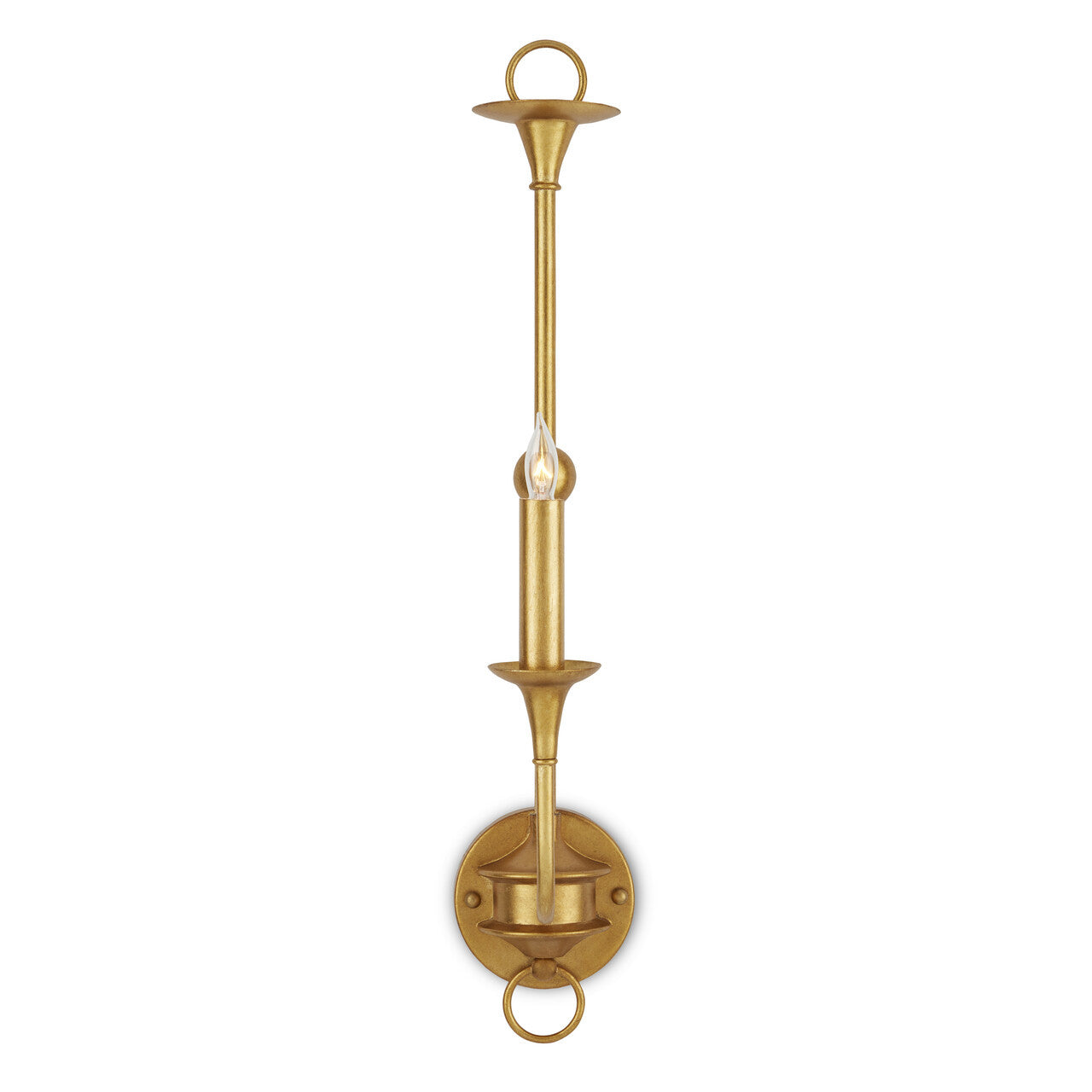 Currey & Co. Nottaway Gold Single-Light Wall Sconce 5000-0213