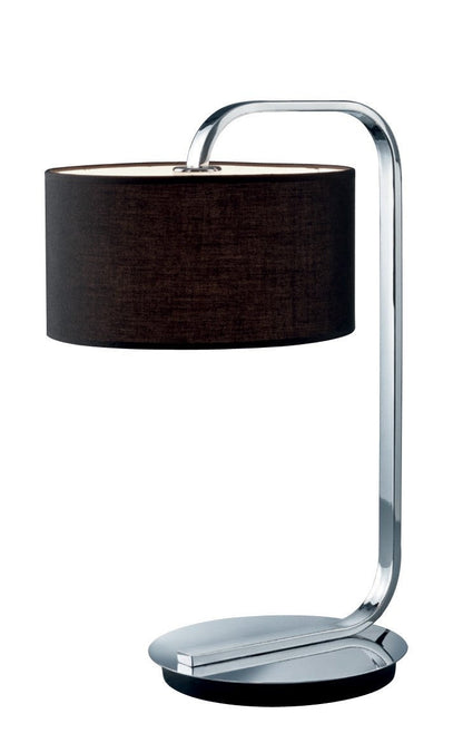 Arnsberg Cannes Table Lamp with black shade in Chrome 500100106