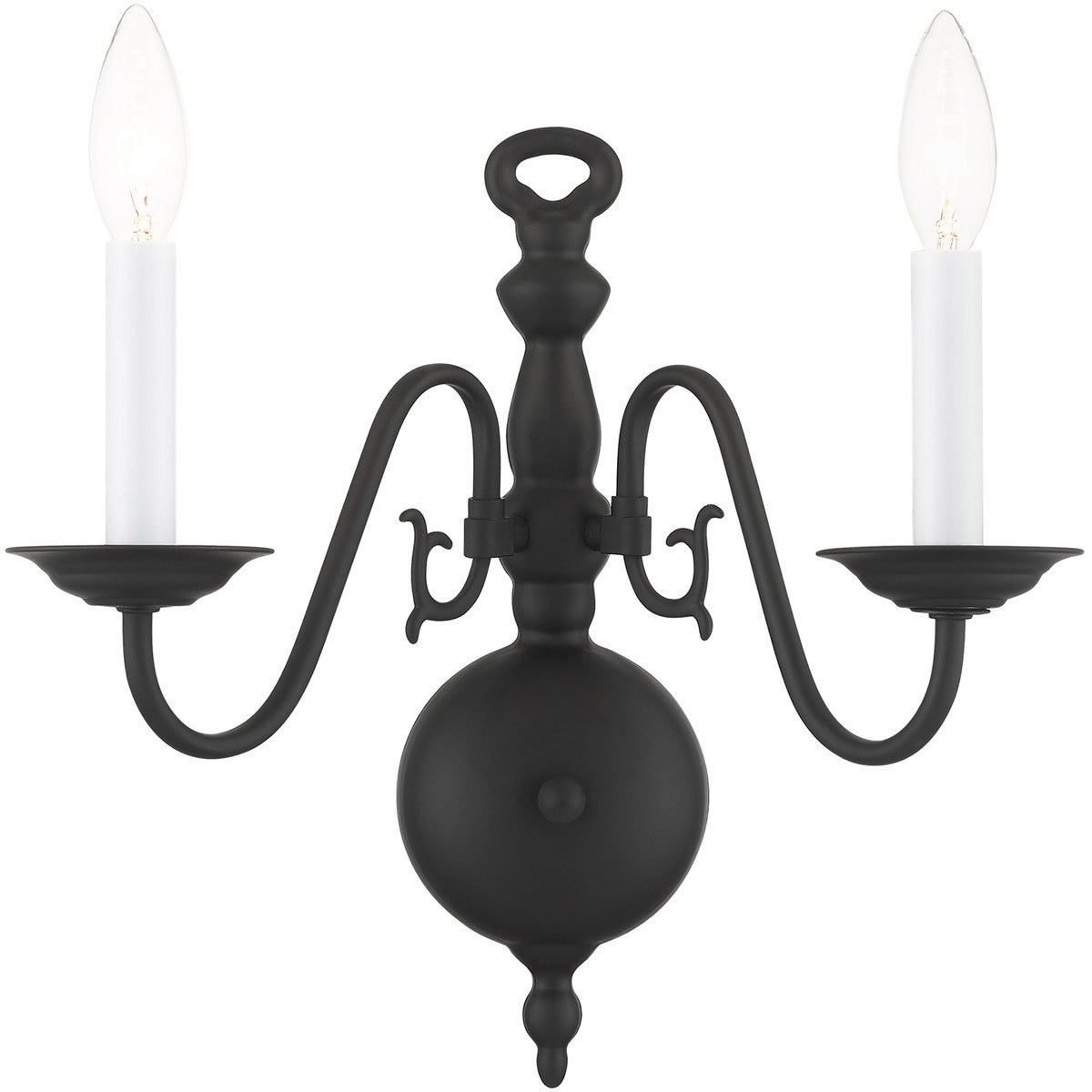 Livex Lighting Williamsburg Collection 2 Lt Black Wall Sconce  in Black 5002-04