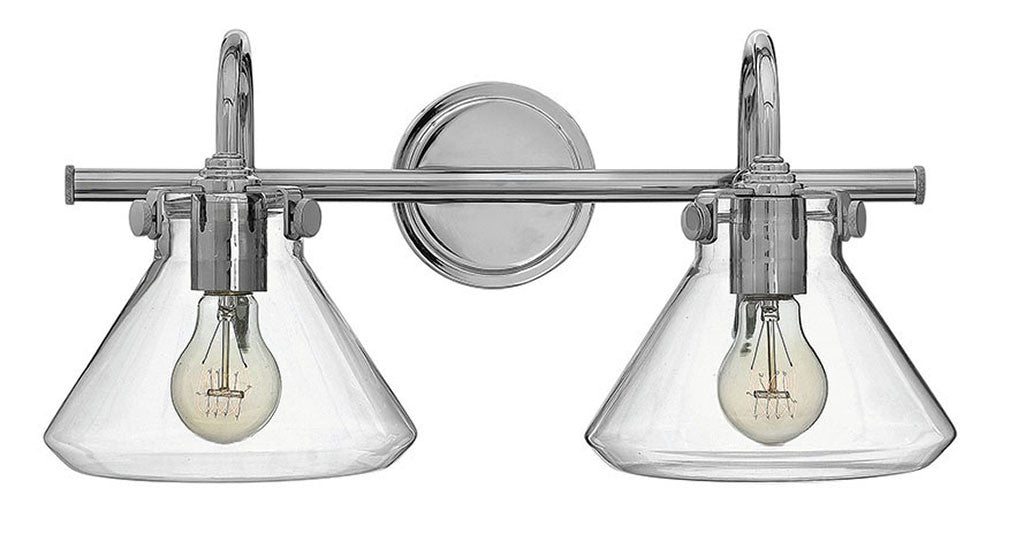 Hinkley Lighting Congress Small Retro Glass Two Light Vanity Chrome 50026CM