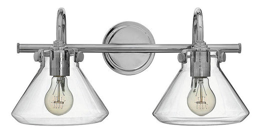 Hinkley Lighting Congress Small Retro Glass Two Light Vanity Chrome 50026CM