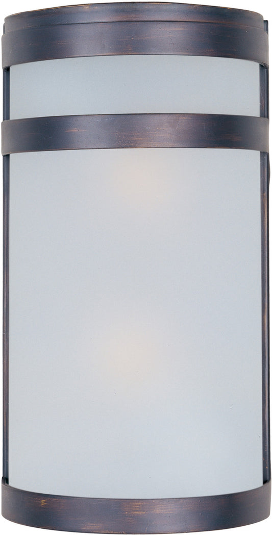 Maxim Arc 2-Light Outdoor Wall Sconce in Oil Rubbed Bronze 5002FTOI