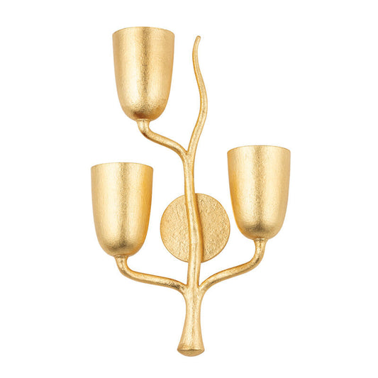 Hudson Valley Lighting Vine Wall Sconce in Gold Leaf 5003-L-GL