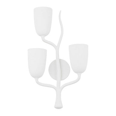 Hudson Valley Lighting Vine Wall Sconce in White Plaster 5003-L-WP