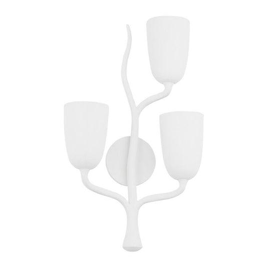 Hudson Valley Lighting Vine Wall Sconce in White Plaster 5003-R-WP