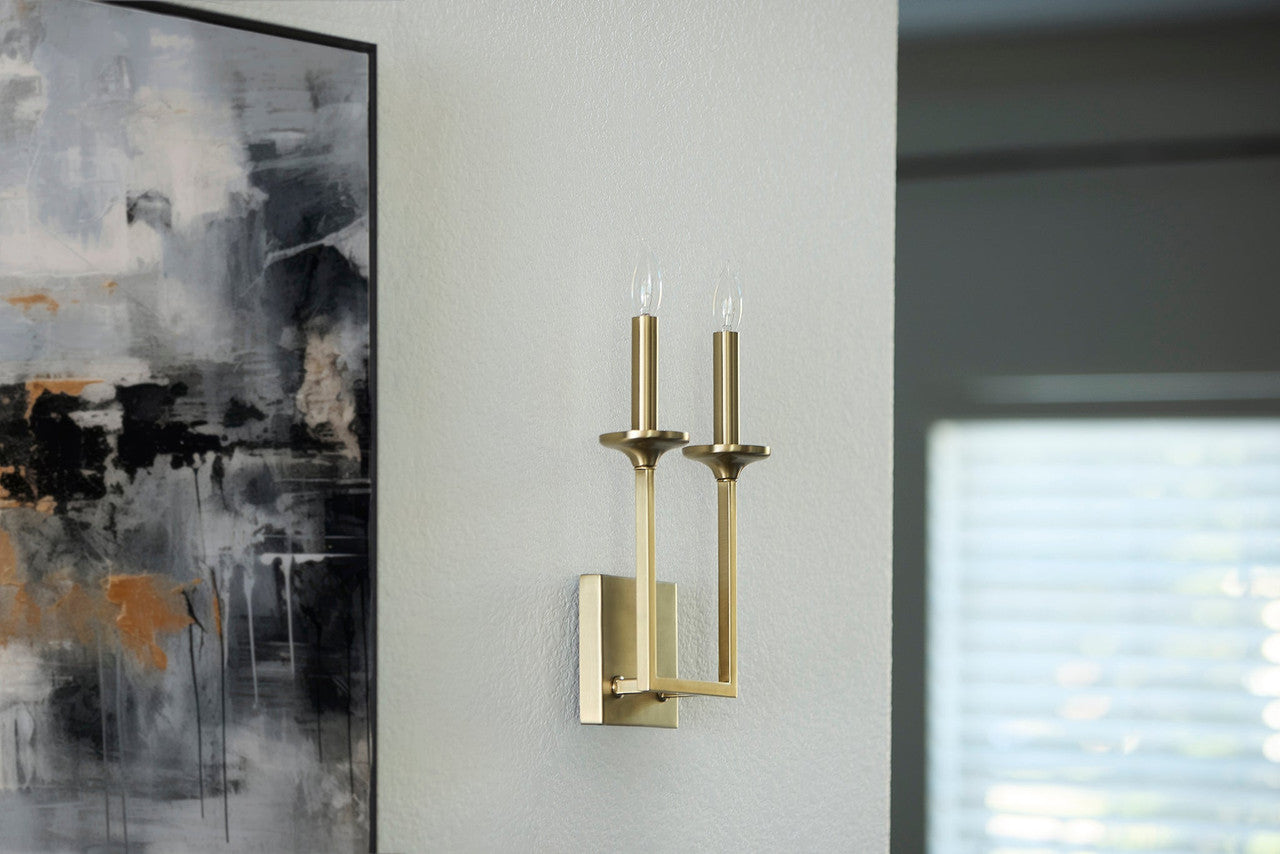 Quorum  Eldorado 2 Light Vanity Wall Mount - Aged Brass 5005-2-80