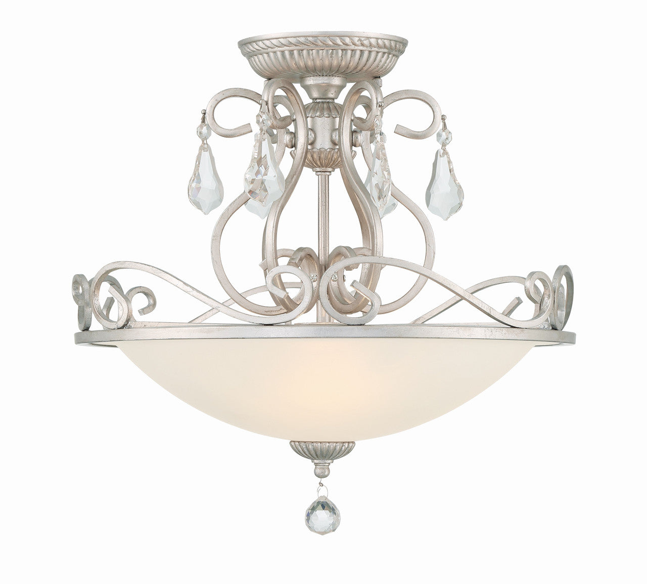 Crystorama Ashton 3 Light Hand Cut Crystal Olde Silver Ceiling Mount 5010-OS-CL-MWP