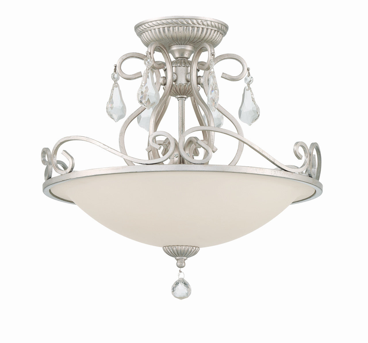 Crystorama Ashton 3 Light Hand Cut Crystal Olde Silver Ceiling Mount 5010-OS-CL-MWP