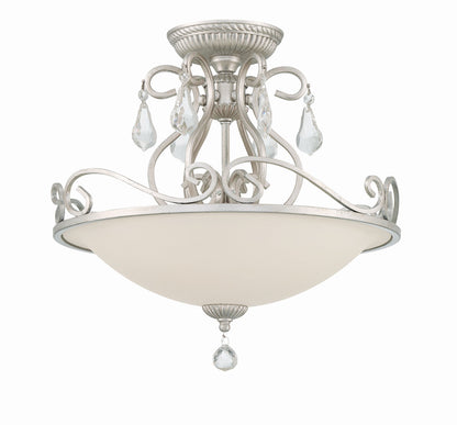 Crystorama Ashton 3 Light Hand Cut Crystal Olde Silver Ceiling Mount 5010-OS-CL-MWP