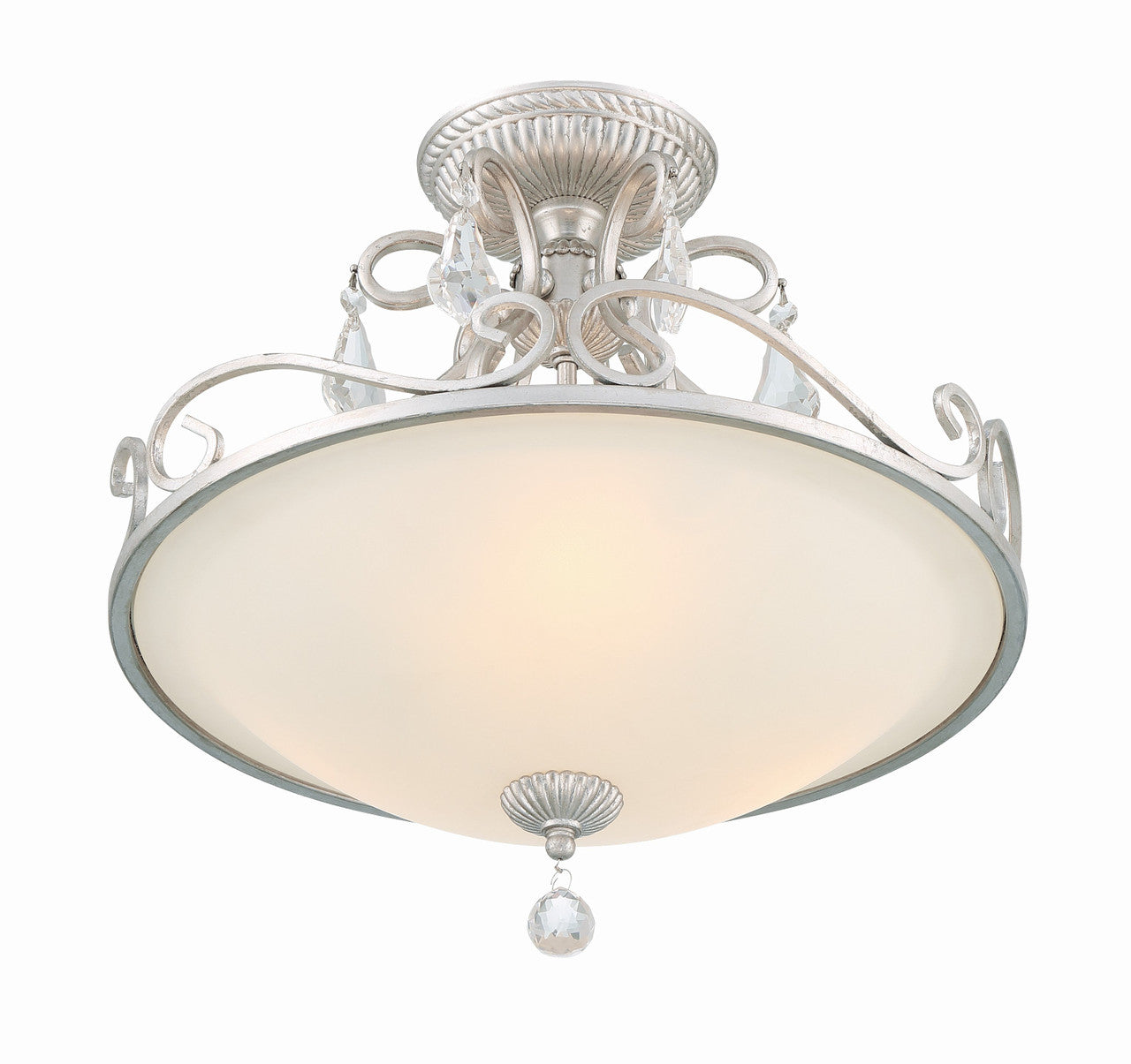 Crystorama Ashton 3 Light Hand Cut Crystal Olde Silver Ceiling Mount 5010-OS-CL-MWP