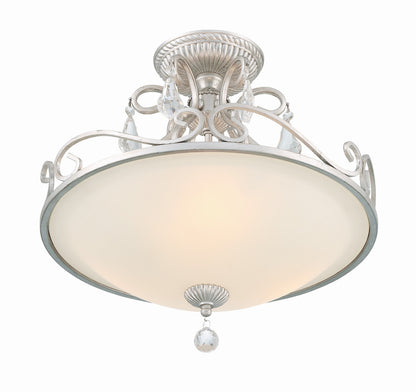 Crystorama Ashton 3 Light Hand Cut Crystal Olde Silver Ceiling Mount 5010-OS-CL-MWP