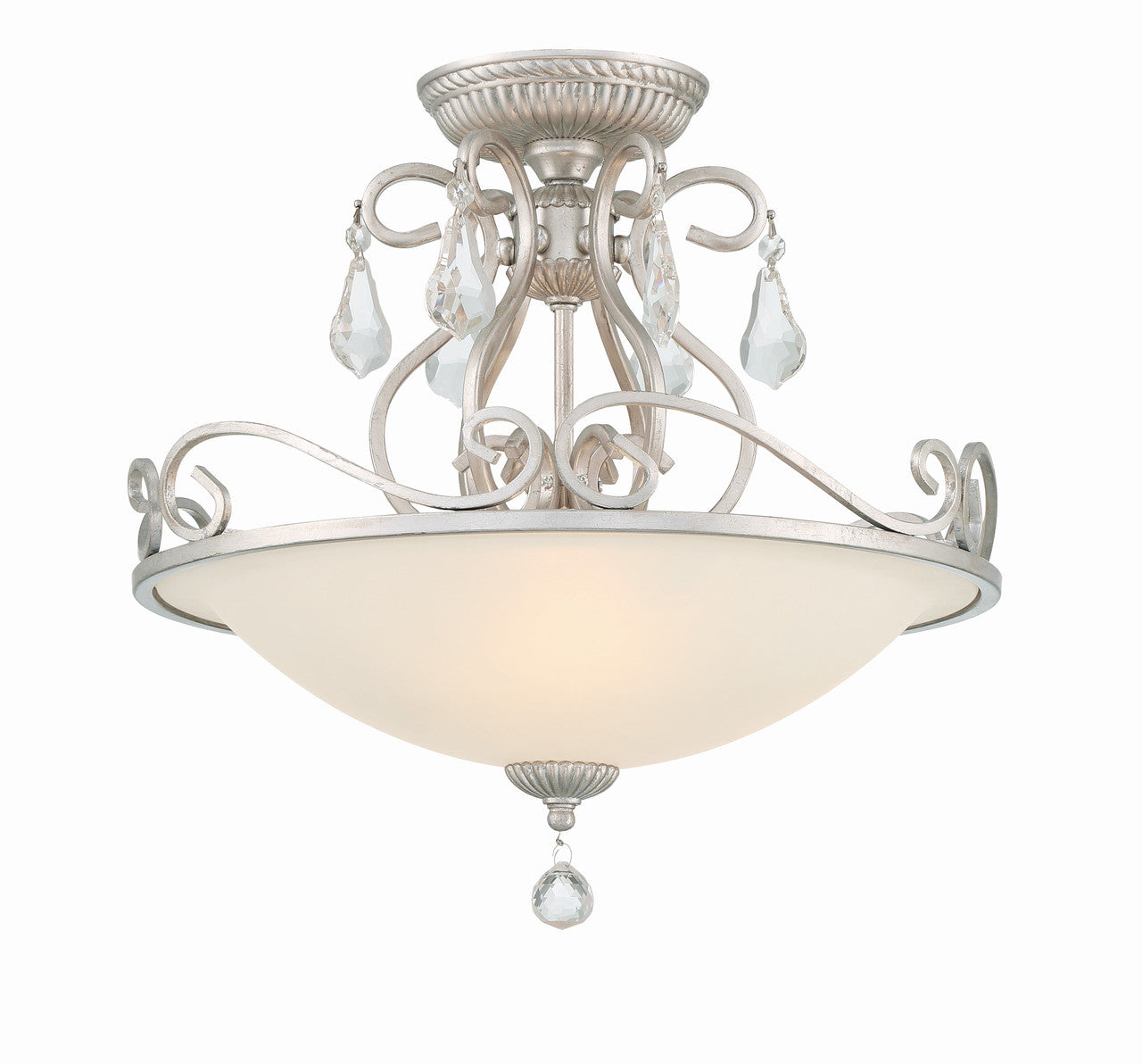 Crystorama Ashton 3 Light Hand Cut Crystal Olde Silver Ceiling Mount 5010-OS-CL-MWP