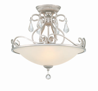 Crystorama Ashton 3 Light Hand Cut Crystal Olde Silver Ceiling Mount 5010-OS-CL-MWP