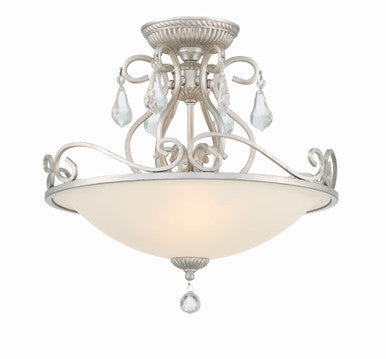 Crystorama Ashton 3 Light Swarovski Strass Crystal Olde Silver Ceiling Mount 5010-OS-CL-S