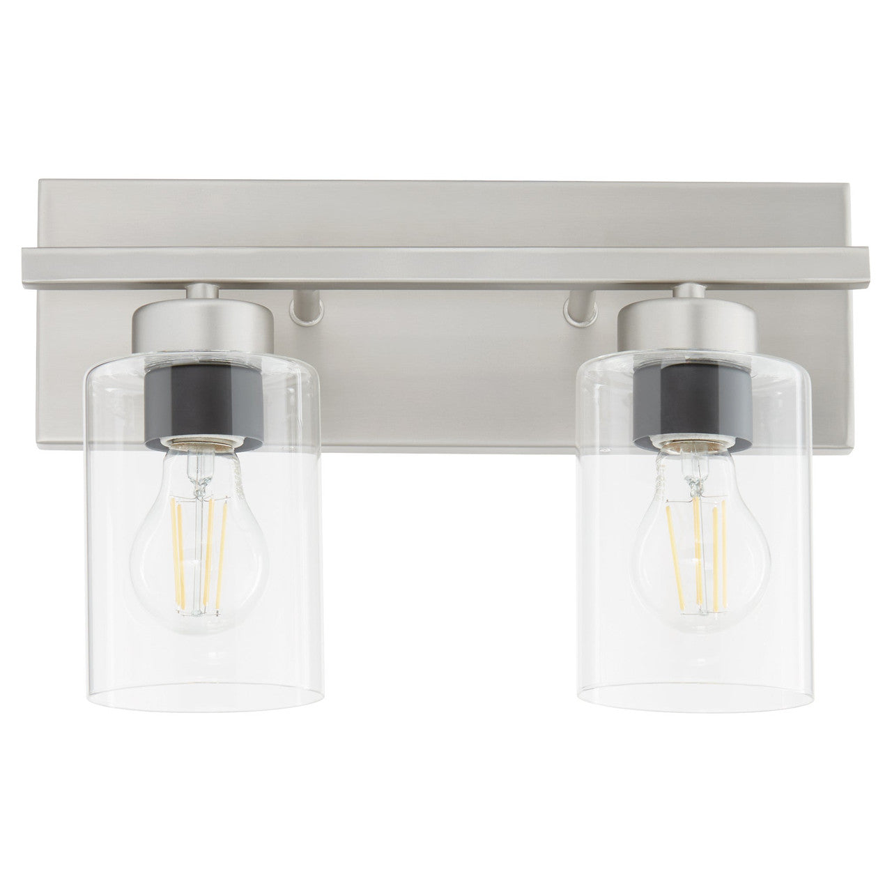 Quorum  Carter 2 Light Vanity Wall Mount - Satin Nickel 5012-2-65