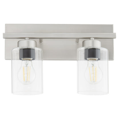 Quorum  Carter 2 Light Vanity Wall Mount - Satin Nickel 5012-2-65