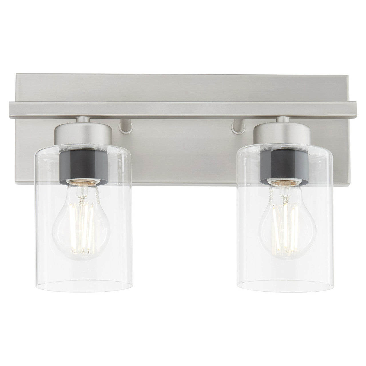 Quorum  Carter 2 Light Vanity Wall Mount - Satin Nickel 5012-2-65