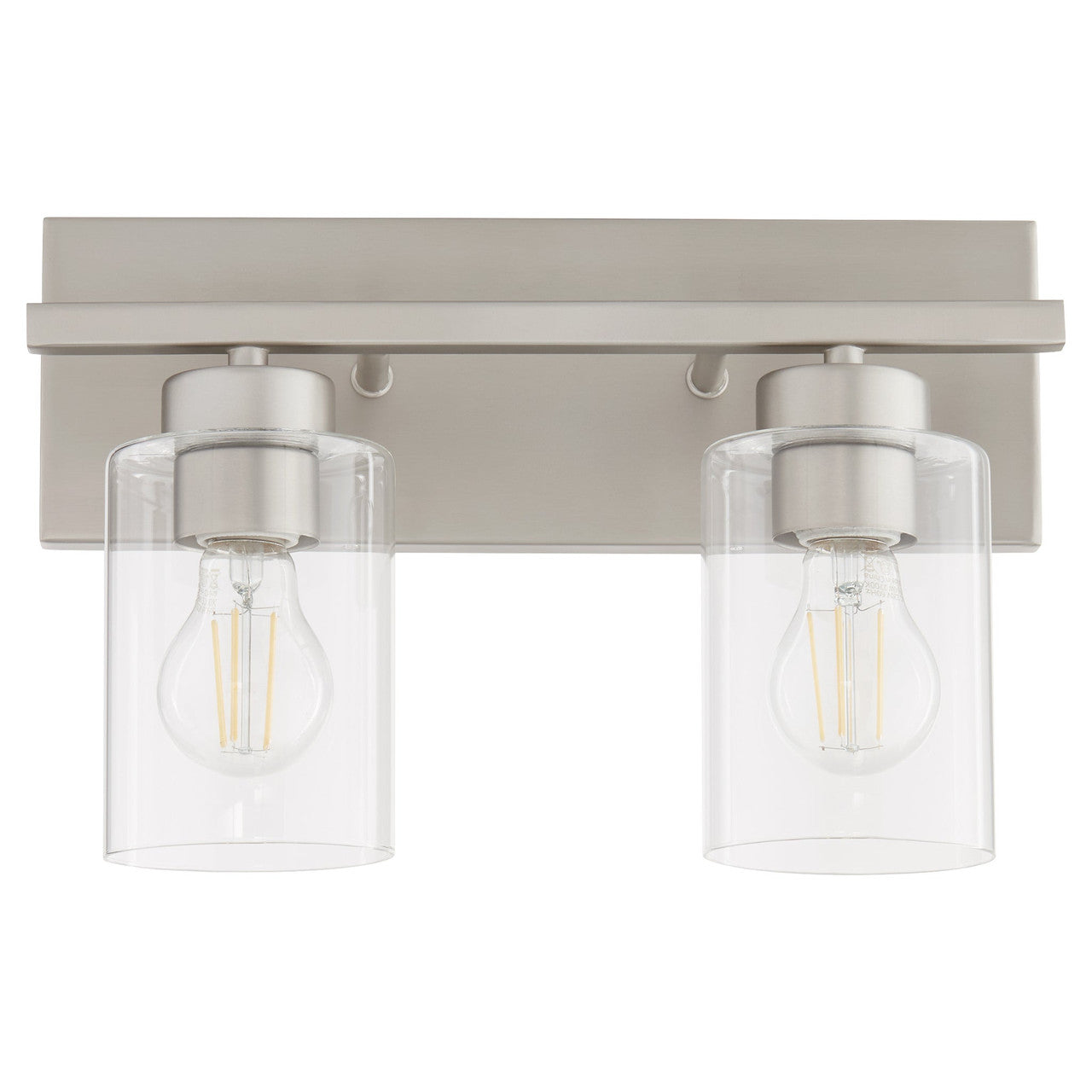 Quorum  Carter 2 Light Vanity Wall Mount - Satin Nickel 5012-2-65