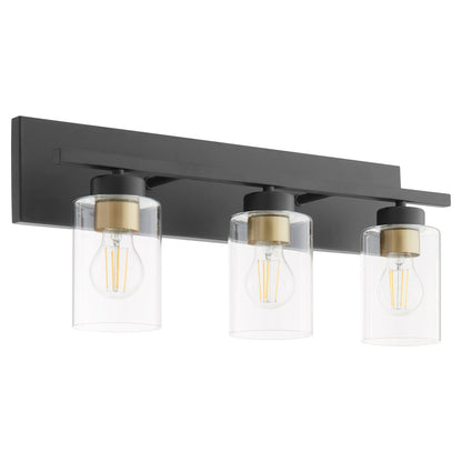 Quorum  Carter 3 Light Vanity Wall Mount - Matte Black 5012-3-59