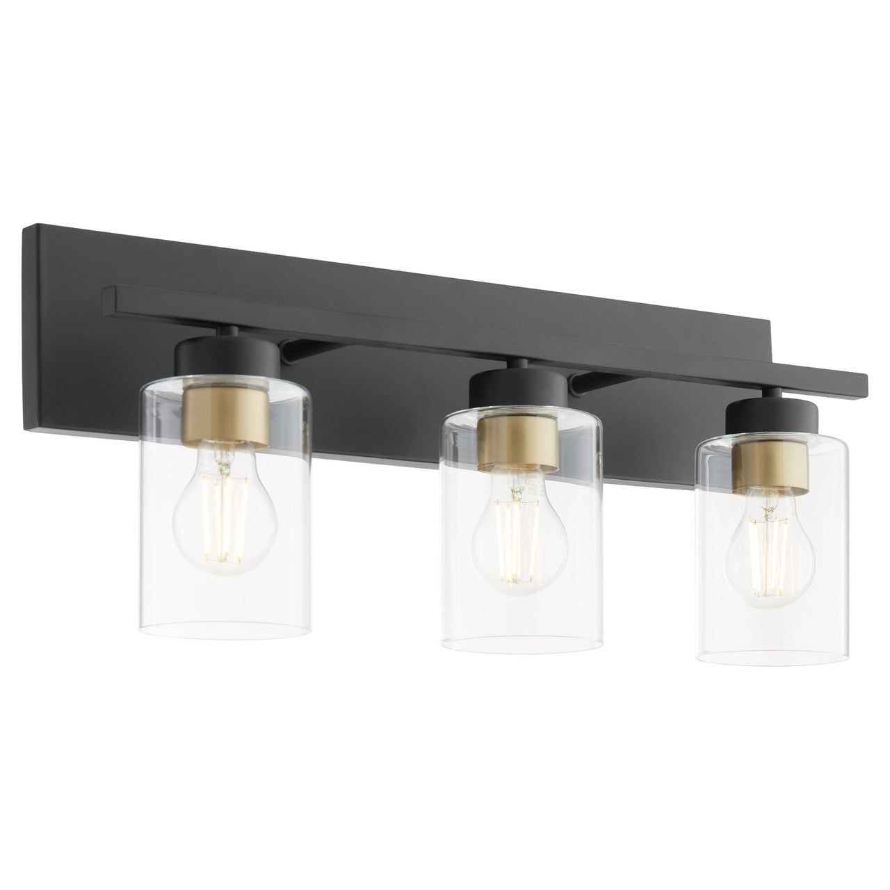 Quorum  Carter 3 Light Vanity Wall Mount - Matte Black 5012-3-59