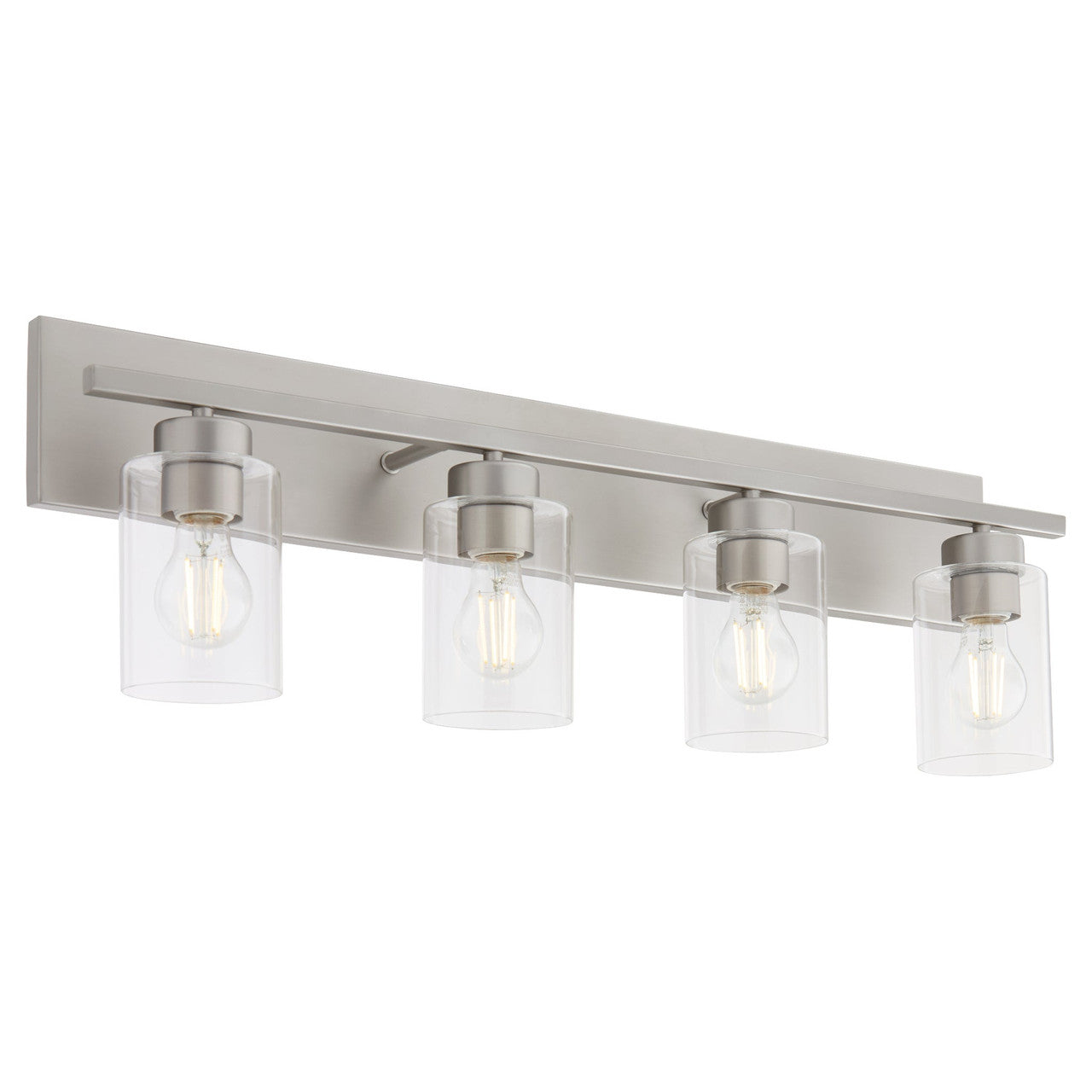 Quorum  Carter 4 Light Vanity Wall Mount - Satin Nickel 5012-4-65