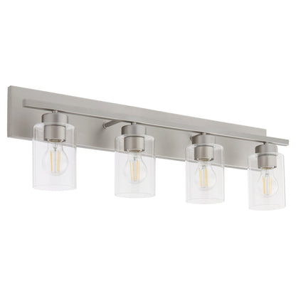 Quorum  Carter 4 Light Vanity Wall Mount - Satin Nickel 5012-4-65