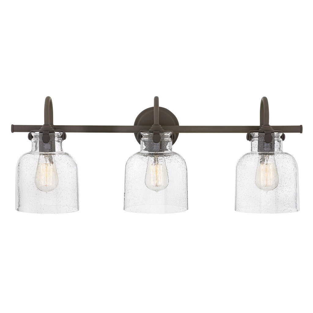 Hinkley Lighting Congress Cylinder Glass Three Light Vanity Oil Rubbed Bronze 50123OZ