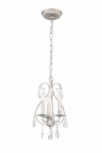 Crystorama Ashton 3 Light Hand Cut Crystal Olde Silver Mini Chandelier 5013-OS-CL-MWP