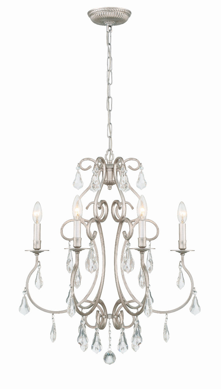 Crystorama Ashton 6 Light Hand Cut Crystal Olde Silver Chandelier 5016-OS-CL-MWP